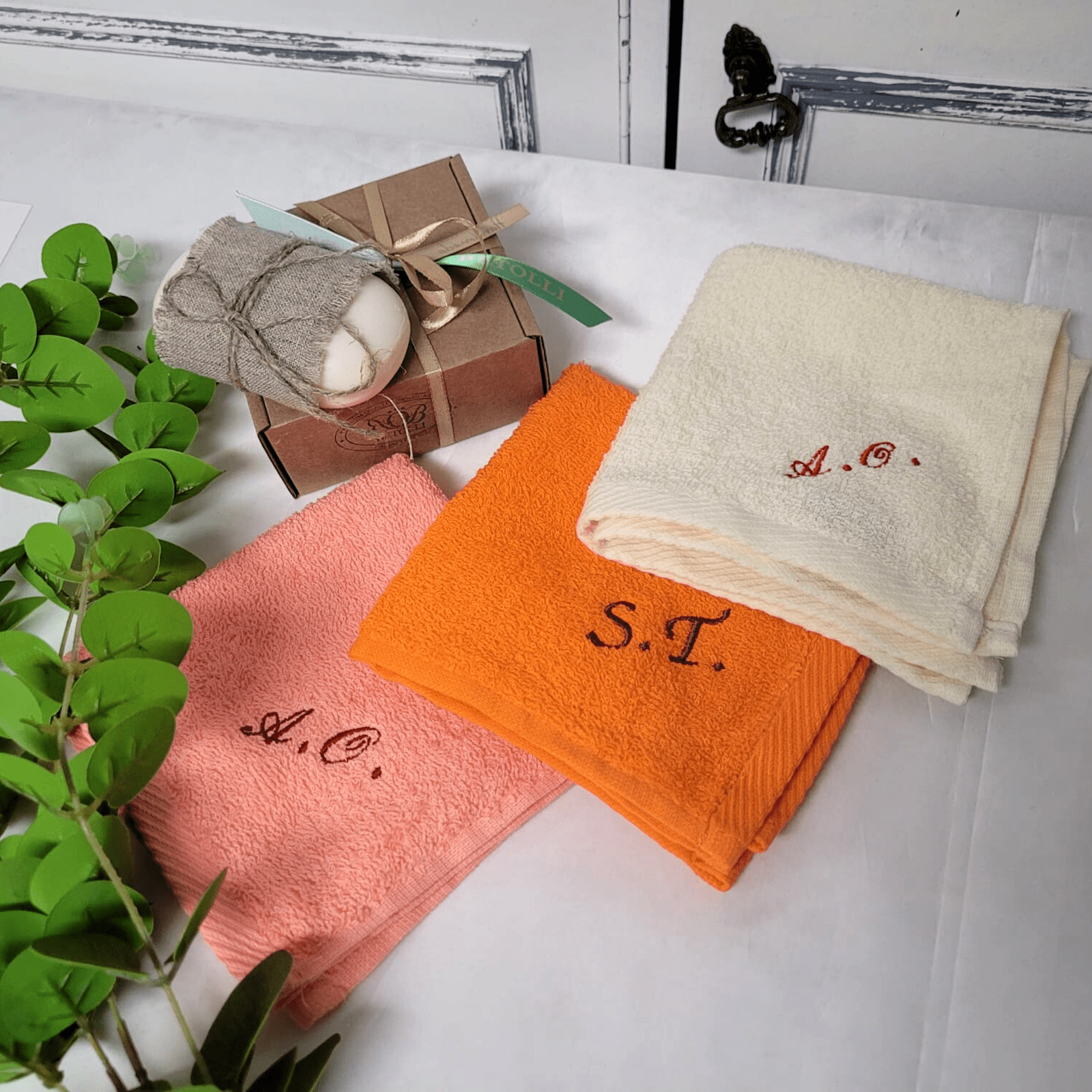 Personalized Bath Towels Towel Initials Anniversary Towels Set