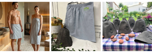 Linen Sauna Towels & Personalized Sauna Hats | BETOLLI