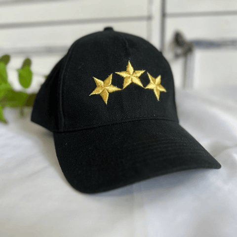 3 Gold Stars Baseball Cap with LV flag