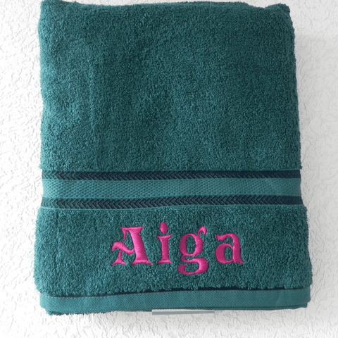 Large Cotton Towel with Name