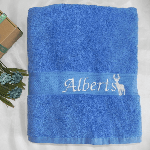 Cotton Towel with Name and Animal