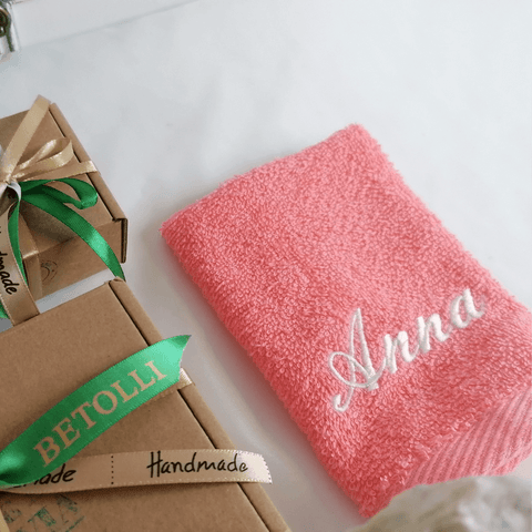 Mini Cotton Towel with Your Name - 30x50cm or 11.81x19.68in