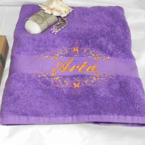 Towel with Name and Decoration