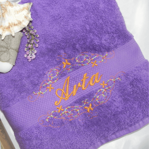 Towel with Name and Decoration