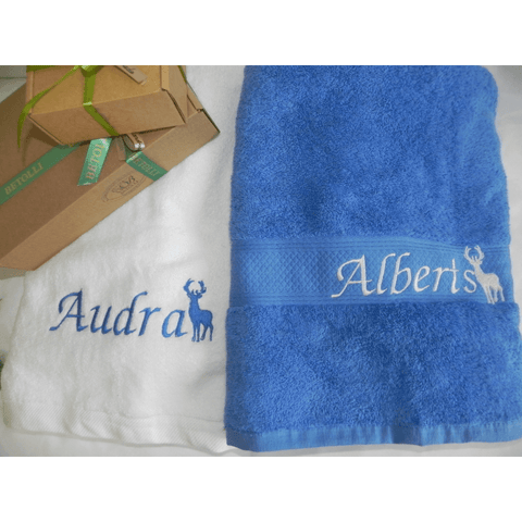 Cotton Towel with Name and Animal