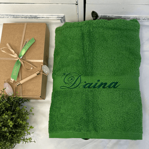 Towel with Name and minimal decoration