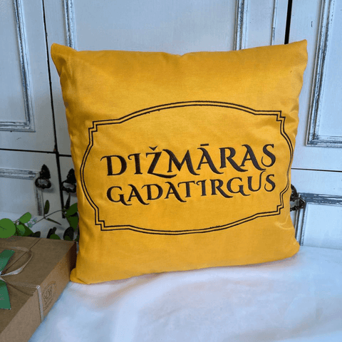 Durable Fabric Pillow with Big Logo 40x40cm