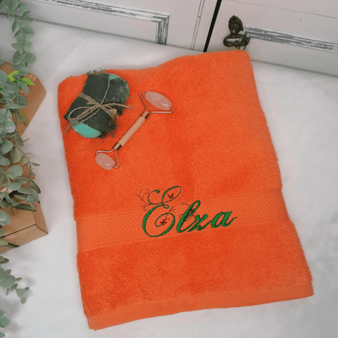 Towel with Name and minimal decoration