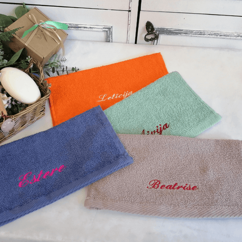 Mini Cotton Towel with Your Name - 30x50cm or 11.81x19.68in