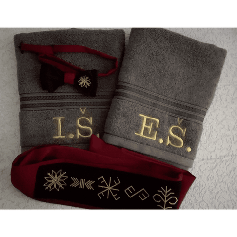 2 pcs Cotton Towel Couple set