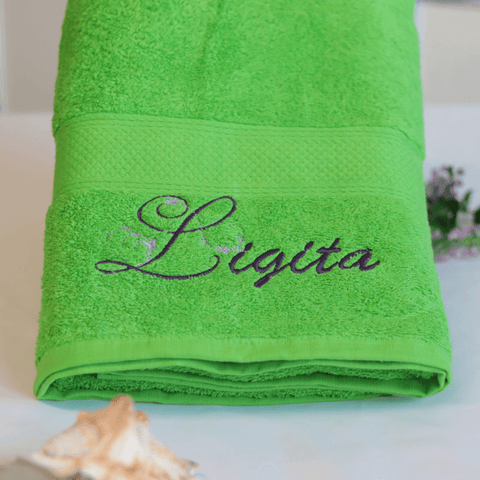 Towel with Name and minimal decoration