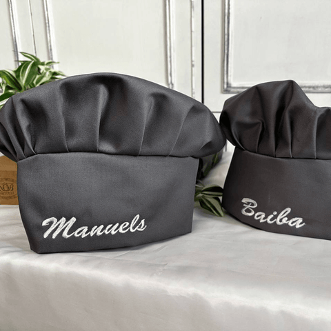 Gray Chef Hat with Name