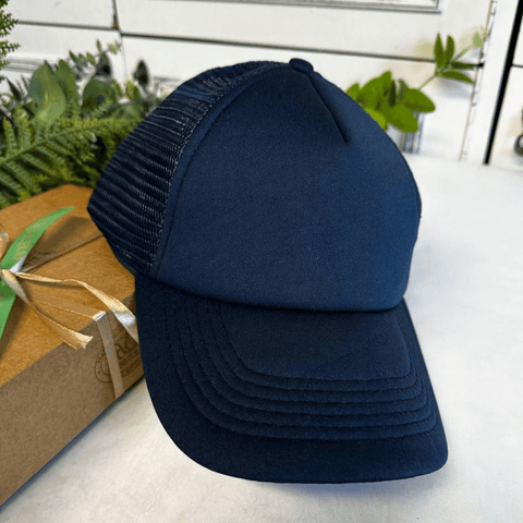 Solid color Summer Cap with Embroidered Text