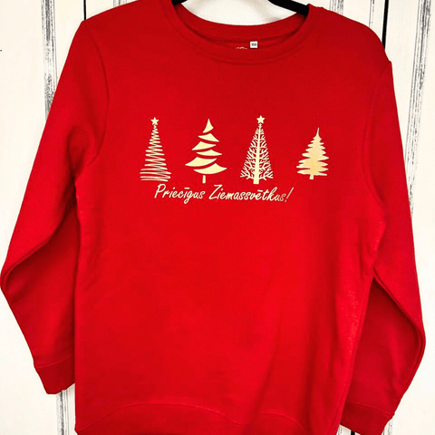Priecīgus Ziemassvētkus Printed Sweater