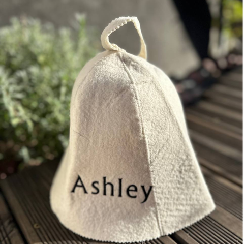 BEST GIFT Custommade Sauna Hat with Name Embroidery