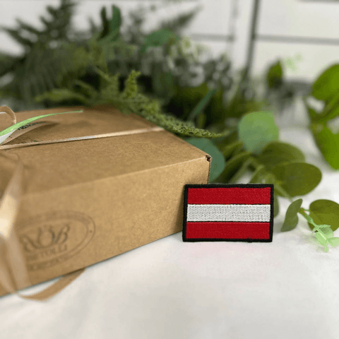 Austrian Flag Patch 4x6cm or 1.57x2.36 in