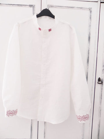 Visvaris Kids Folk Style Dress Shirt