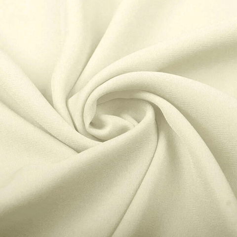 Creme 100% polyester fabric