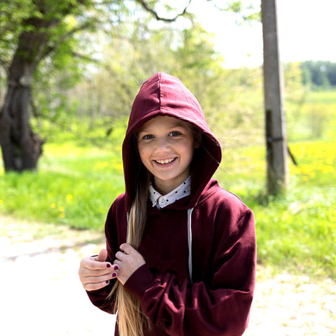 Hoodie With fleece letter patch