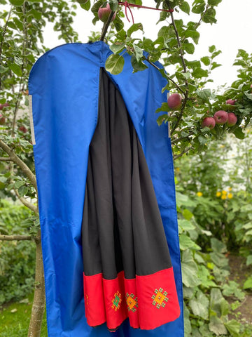 Blue Water-Resistant Polyester Fabric 140 g/m²