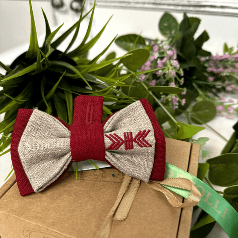 Happy Laimnesis Folk style Handmade Bow Tie