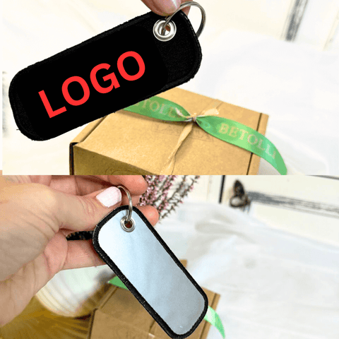 Reflective Keychain Patch with LOGO 4x10cm