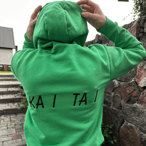 Ka i Ta i Hoodie with embroidery on back