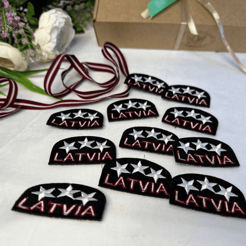 Latvia Stars Patch 5x3.5cm