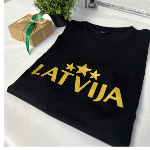 Gold Latvija Printed Men’s T-Shirt