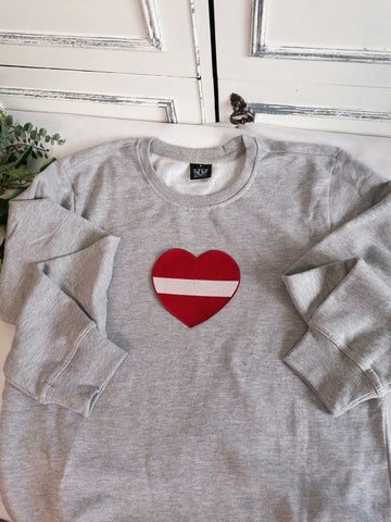 Latvian Heart Cotton Sweater