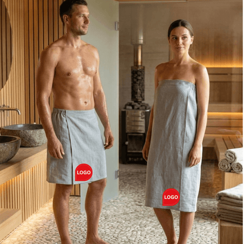 Linen Sauna skirts with logo