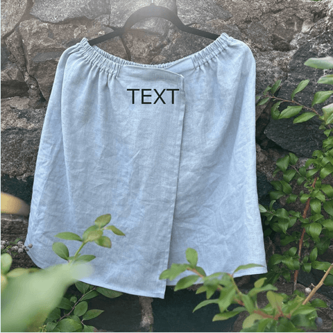 Linen Sauna skirts with text