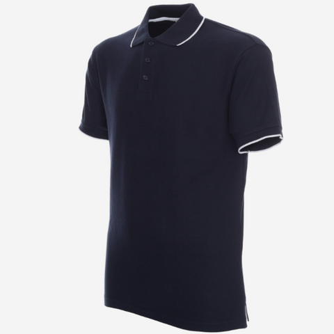 Navy Line Men Personalized Polo with LOGO