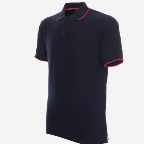 Navy Line Men Personalized Polo with LOGO