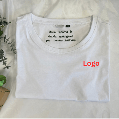 Men T shirt with Affirmation embroidery and Logo