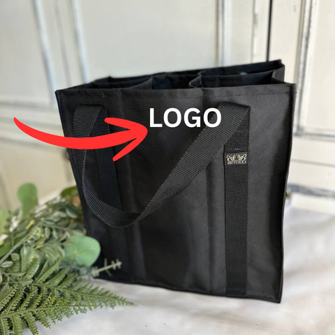 Personalized 6-Bottle Carrier Bag with Embroidered Logo