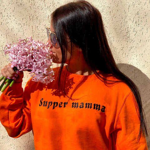 Supper Mamma Sweater with Embroidery