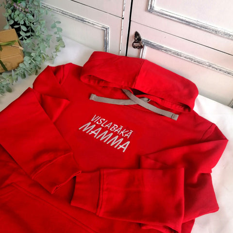 Vislabākā Mamma Hoodie with Big Embroidery