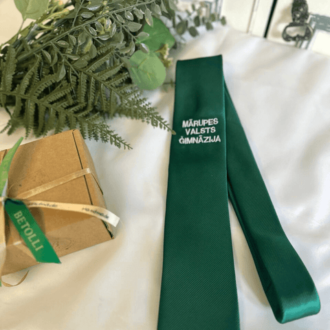 Text Personalised Men's Necktie with Embroidery