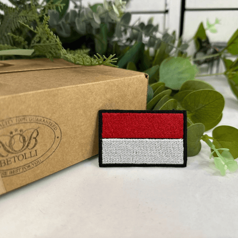 Monaco Flag Patch 4x6cm or 1.57x2.36 in