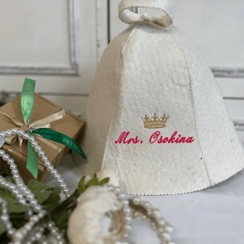 Mrs wedding style Personalised Sauna Hat