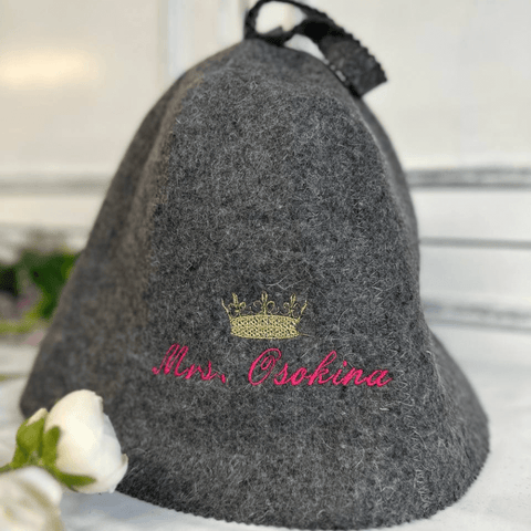 Mrs wedding style Personalised Sauna Hat
