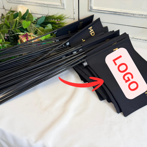 Personalized fabric flag with LOGO print