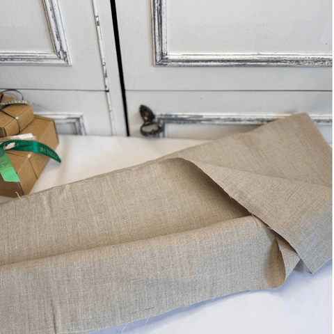 Natural gray 100% Linen fabric