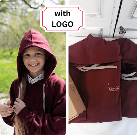 Dark Red Hoodie with LOGO
