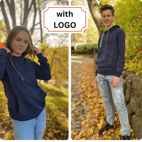 Navy Personalized Hoodie with LOGO