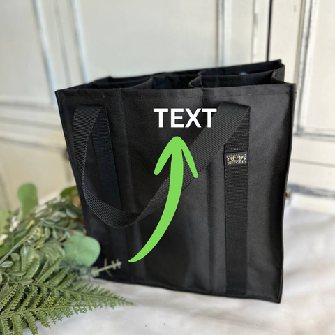 Personalized 6-Bottle Carrier Bag with Embroidered text