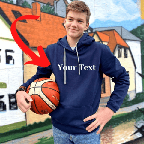Navy Personalized Hoodie with text
