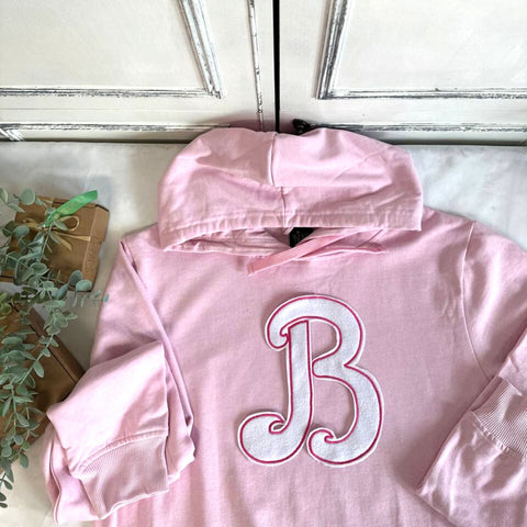 Hoodie With fleece letter patch