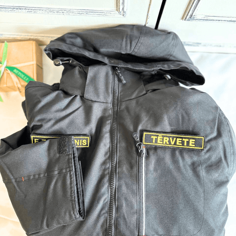 Women Winter Jacket with 2pcs soft velcro for patches